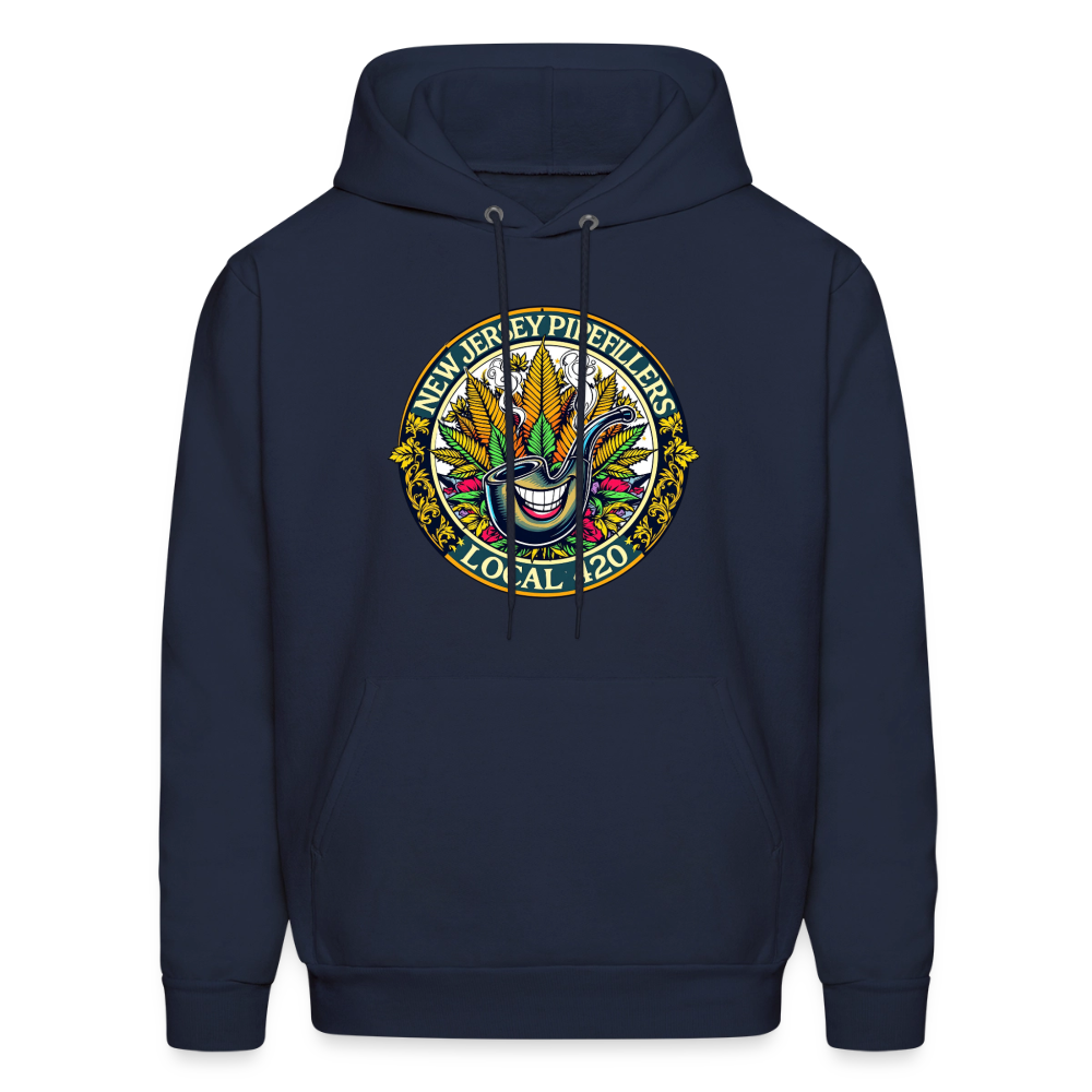 NEW JERSEY PIPEFILLERS LOCAL 420 F/B DESIGN Men's Hoodie - navy