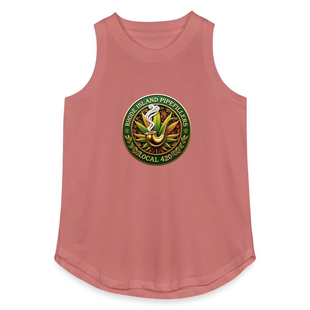 RHODE ISLAND PIPEFILLERS LOCAL 420 Women's Relaxed Tank Top - mauve
