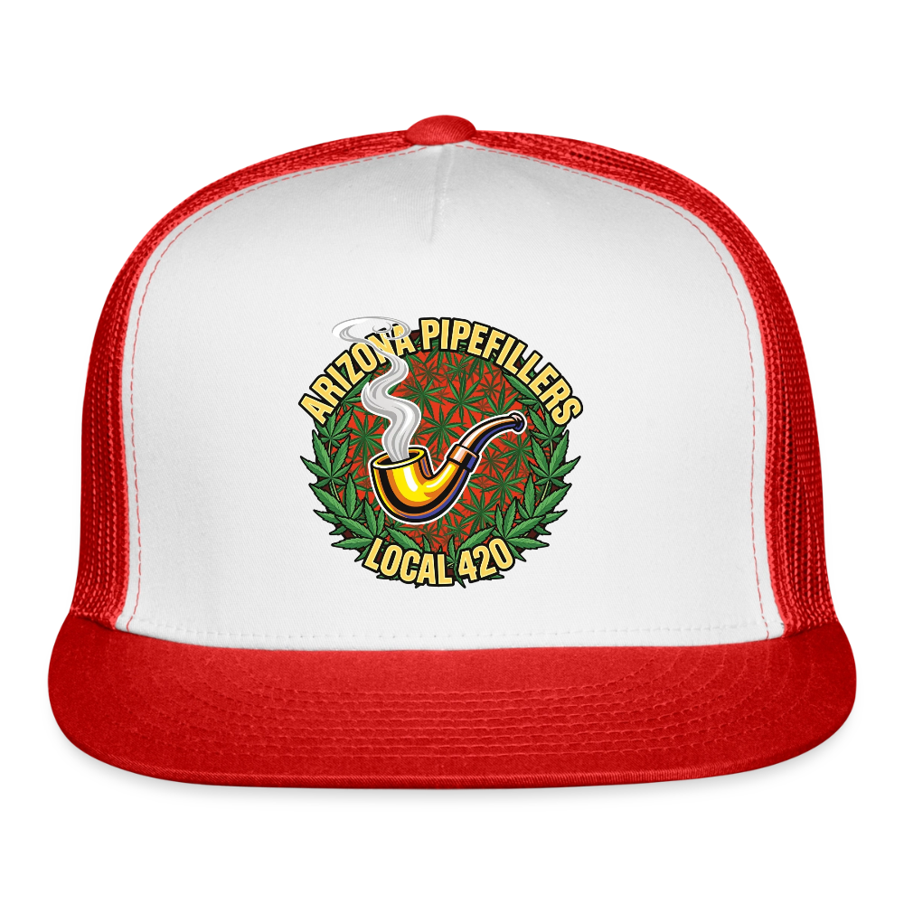 ARIZONA PIPEFILLERS LOCAL 420 Trucker Hat - white/red