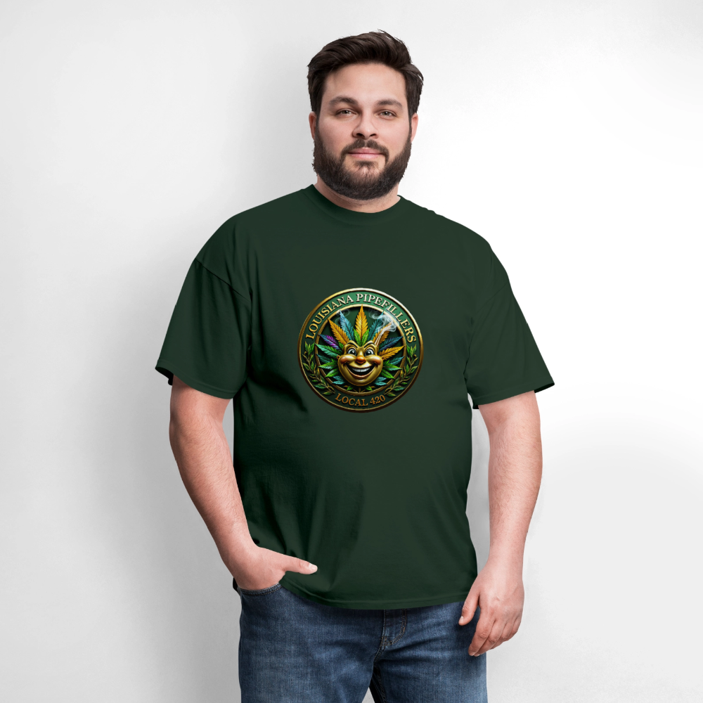 LOUISIANA PIPEFILLERS LOCAL 420 Men's T-Shirt - forest green