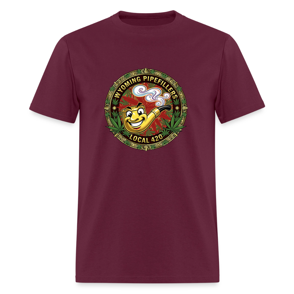 WYOMING PIPEFILLERS LOCAL 420 Men's T-Shirt - burgundy