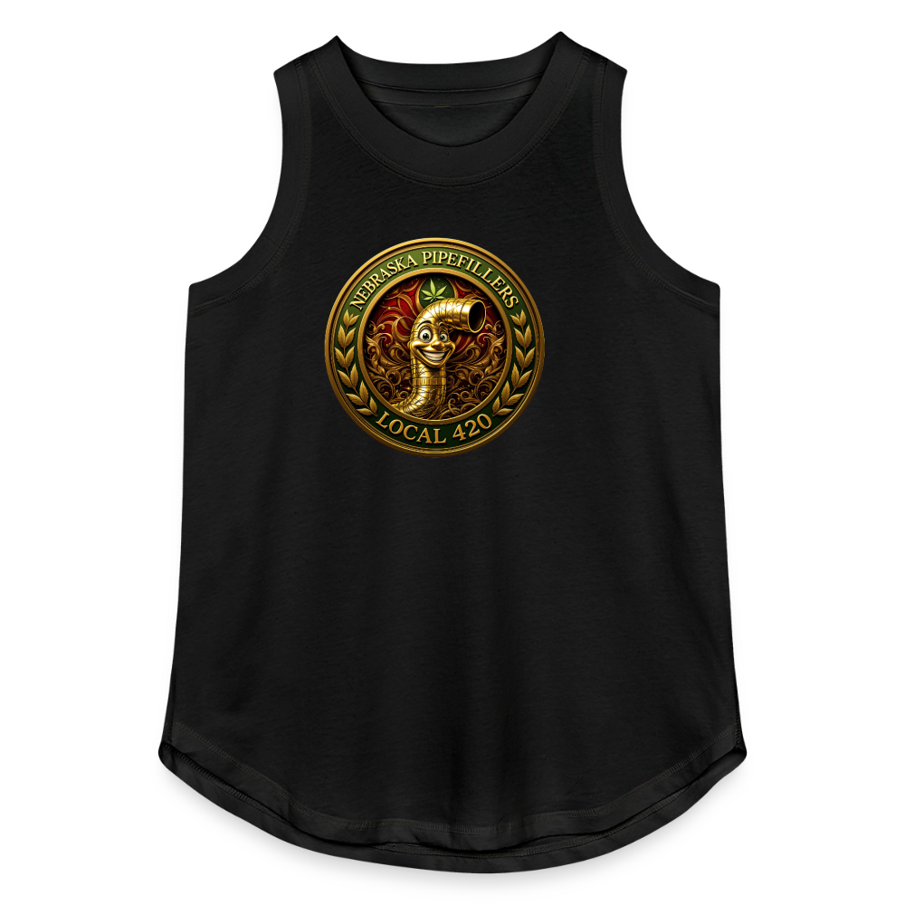 NEBRASKA PIPEFILLERS LOCAL 420 Women's Relaxed Tank Top - black