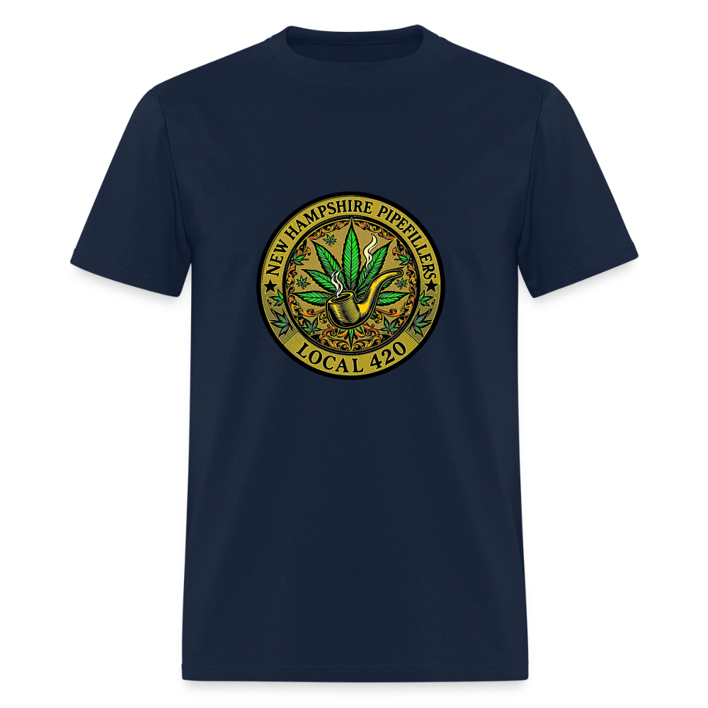 NEW HAMSHIRE PIPEFILLERS LOCAL 420 Men's T-Shirt - navy