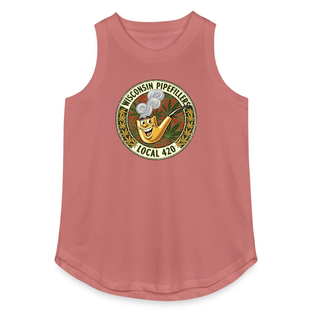 WISCONSIN PIPEFILLERS LOCAL 420 Women's Relaxed Tank Top - mauve