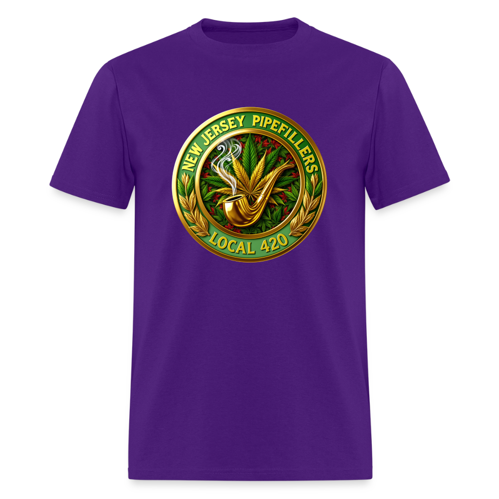 NEW JERSEY PIPEFILLERS LOCAL 420 Men's T-Shirt - purple