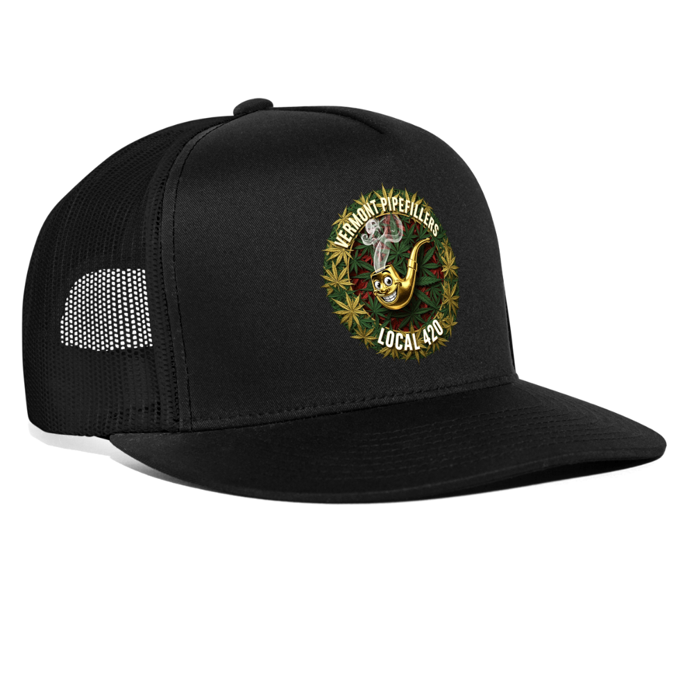 VERMONT PIPEFILLERS LOCAL 420 Trucker Hat - black/black
