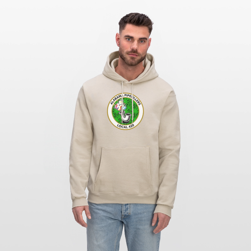 ALABAMA PIPEFILLERS LOCAL 420 F/B EM-BLEMS Men's Hoodie - Sand