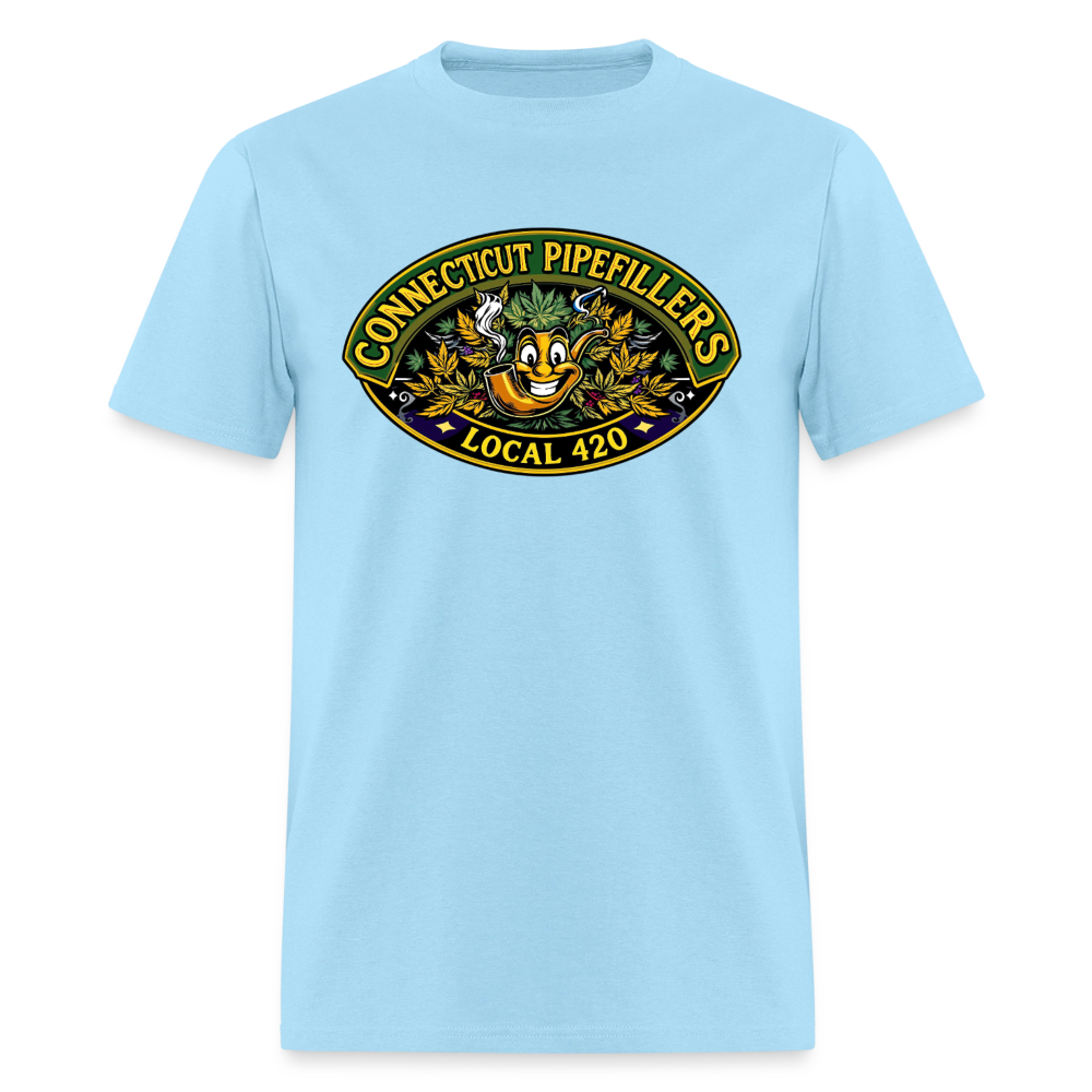 CONNECTICUT PIPEFILLERD LOCAL 420Men's T-Shirt - powder blue