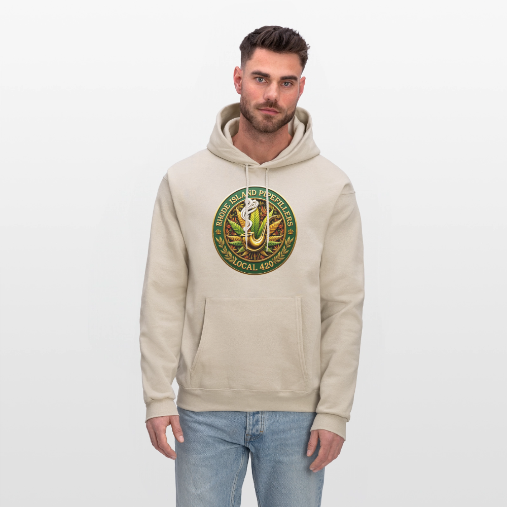 RHODE ISLAND PIPEFILLERS LOCAL 420 F/B DESIGNS Men's Hoodie - Sand