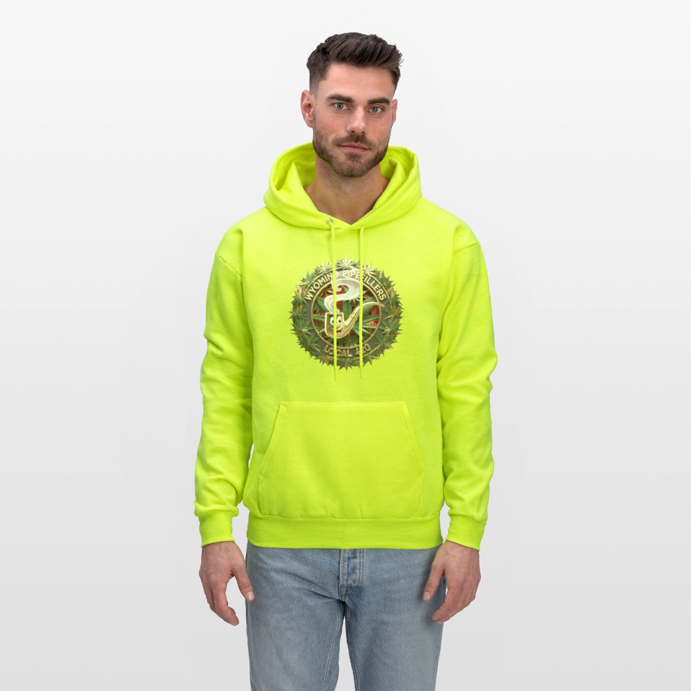 WYOMING PIPEFILLERS LOCAL 420 F/B DESIGN Men's Hoodie - safety green