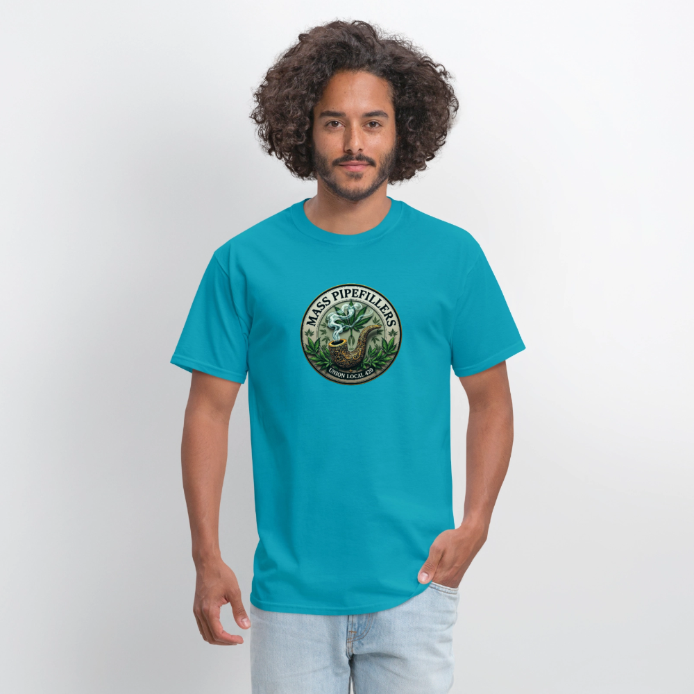 MASS PIPEFILLERS LOCAL 420 Men's T-Shirt - turquoise