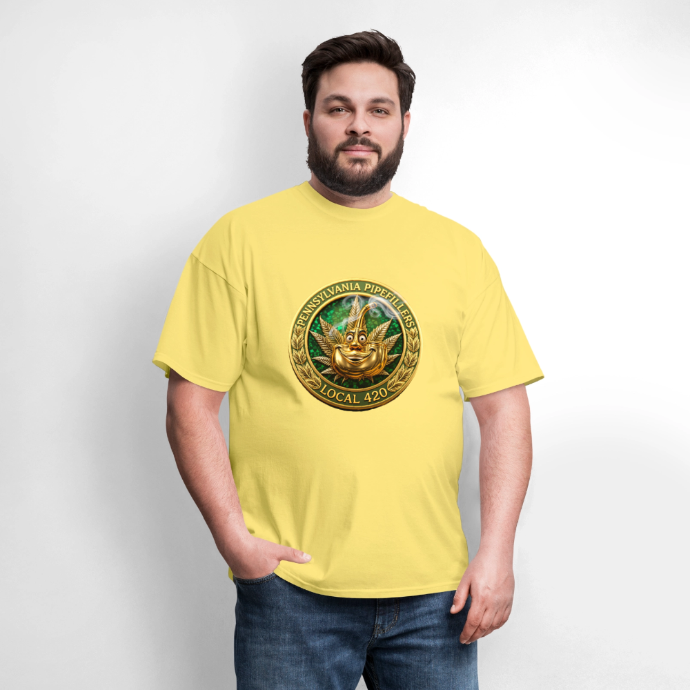 PENNSYLVANIA  PIPEFILLERS LOCAL 420 Men's T-Shirt - cornsilk