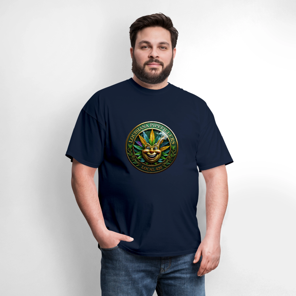 LOUISIANA PIPEFILLERS LOCAL 420 Men's T-Shirt - navy