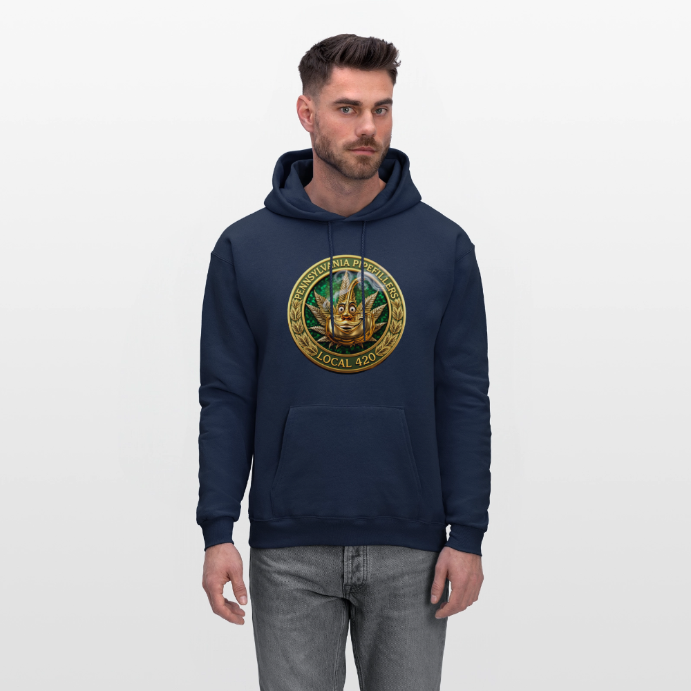 PENNSYLVANIA PIPEFILLERS LOCAL 420 F/B DESIGNS Men's Hoodie - navy