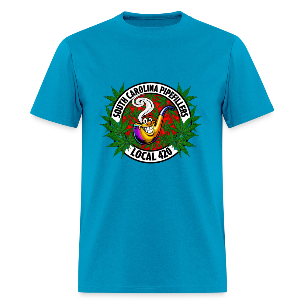 SOUTH CAROLINA PIPEFILLERS LOCAL 420 F/B DESIGN Men's T-Shirt - turquoise