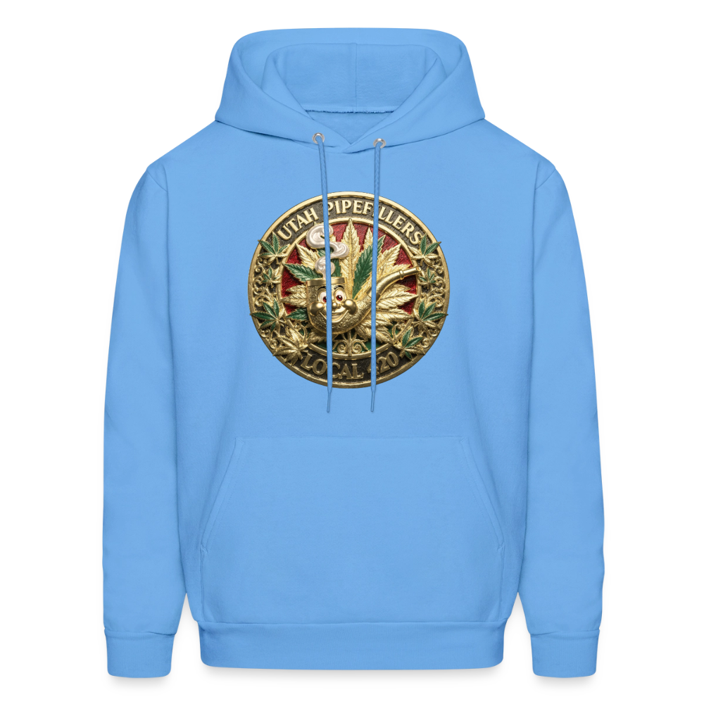 UTAH PIPEFILLERS LOCAL 420 Men's  Hoodie - carolina blue