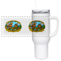 HERBIVE HERBIVORE HI BUDDY NEW ENGLAND PIPEFILLERS UNION LOCAL 420  40 oz Stainless Steel Travel Tumbler - white