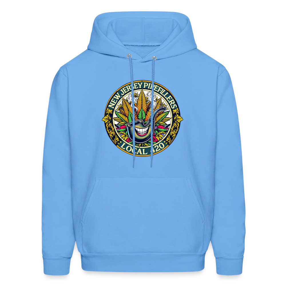 NEW JERSEY PIPEFILLERS LOCAL 420 F/B DESIGN Men's Hoodie - carolina blue