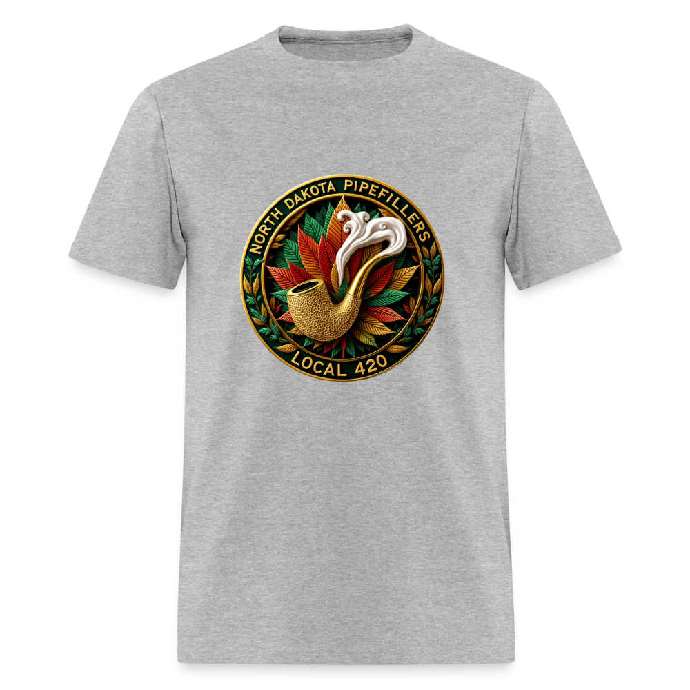 NORTH DAKOTA PIPEFILLERS LOCAL 420 Men's Tee shirt - heather gray