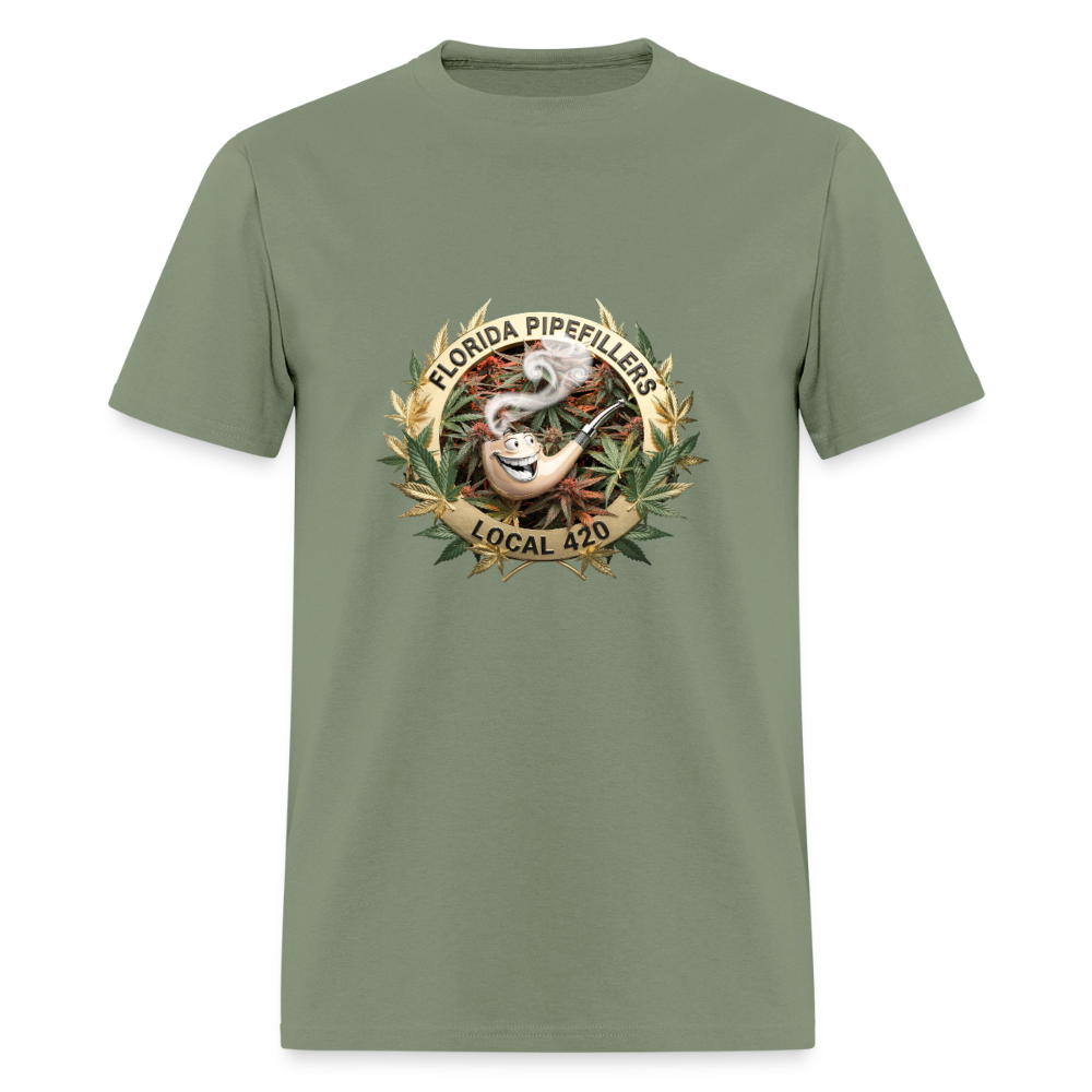 FLORIDA PIPEFILLERS LOCAL 420 Men's T-Shirt - military green