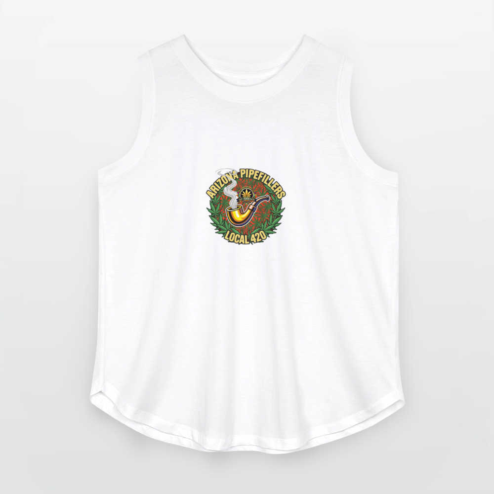 ARIZONA PIPEFILLERS LOCAL 420 Women's Curvy Relaxed Tank Top - white