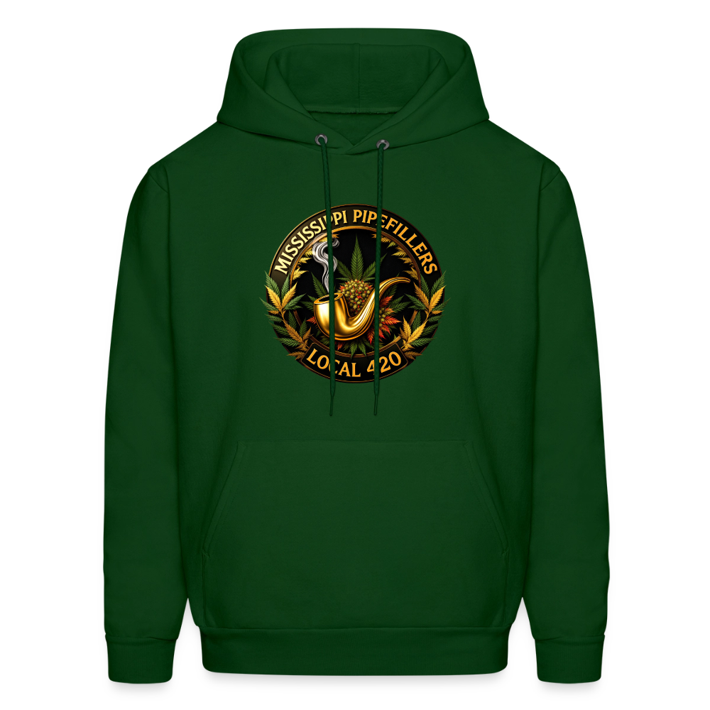 MISSISSIPPI PIPEFILLERS LOCAL 420 Men's Hoodie - forest green
