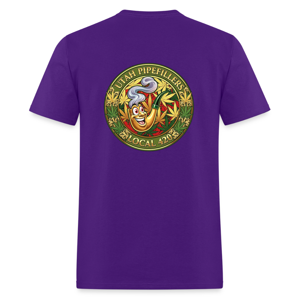 UTAH PIPEFILLERS LOCAL 420 F/B DESIGN Men's T-Shirt - purple