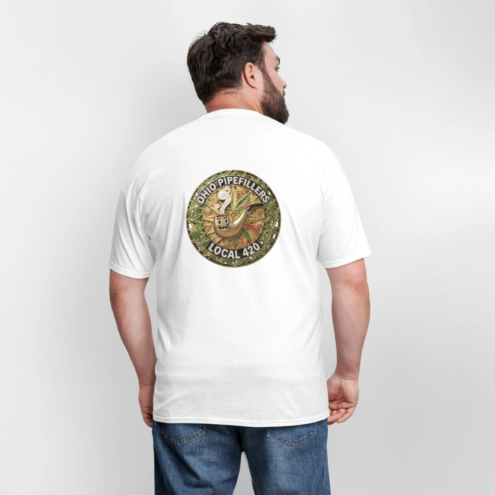 OHIO PIPEFILLERS LOCAL 420  F/B DESIGNS Men's T-Shirt - white