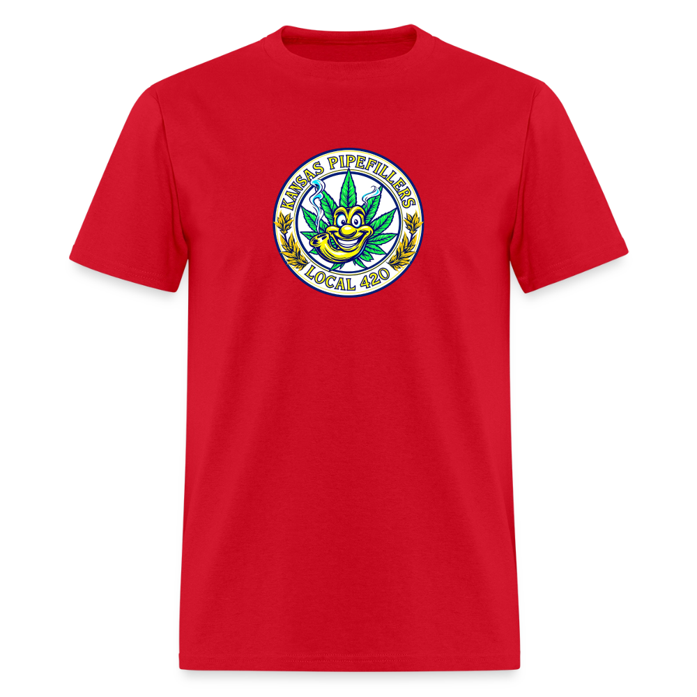 KANSAS PIPEFILLERS LOCAL 420 Men's T-Shirt - red