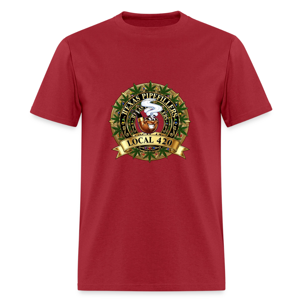 TEXAS PIPEFILLERS LOCAL 420 Men's T-Shirt - true red