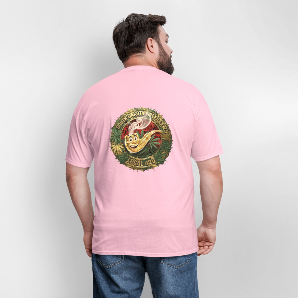 SOUTH DAKOTA PIPEFILLERS LOCAL 420  F/B DESIGN Men's T-Shirt - pink
