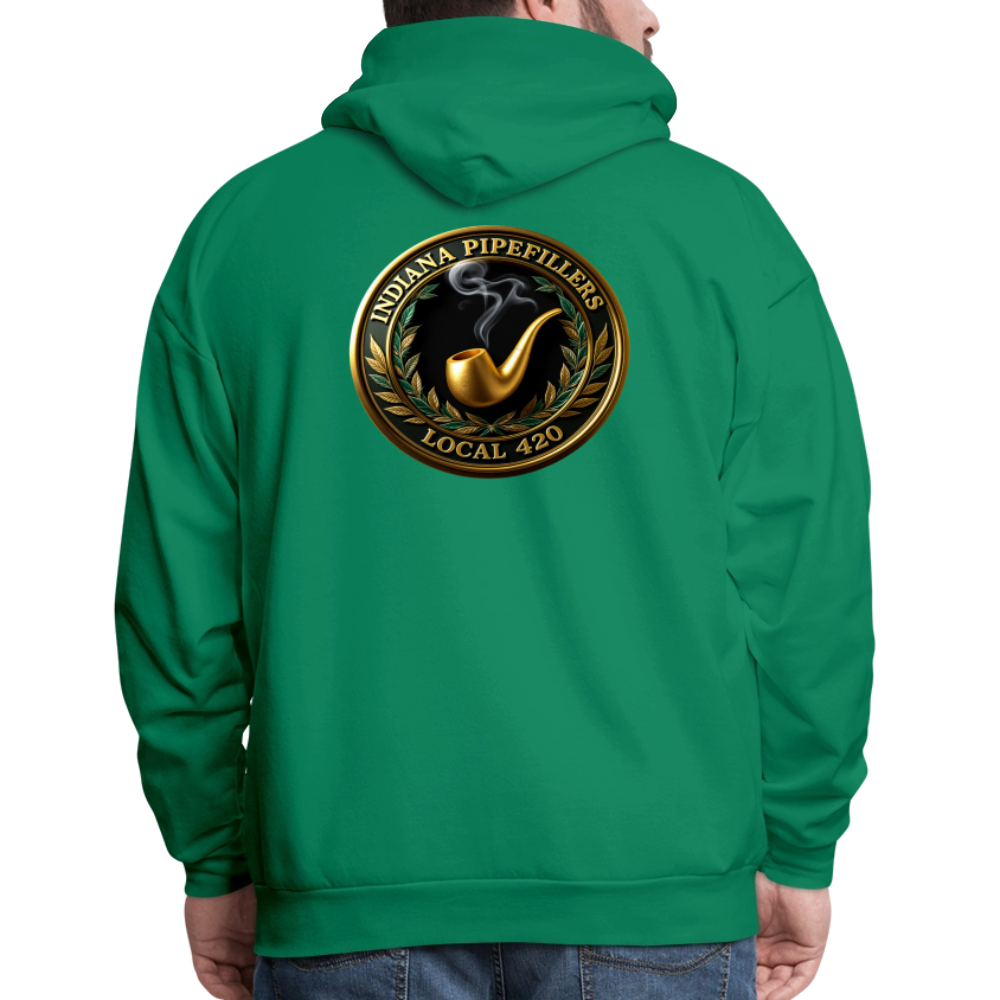 INDIANA PIPEFILLERS LOCAL 420 F/B DESIGN Men's Hoodie - kelly green