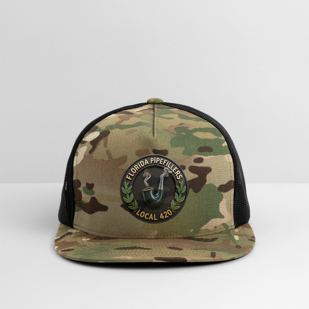 FLORIDA PIPEFILLERS LOCAL 420 CAMO Trucker Hat - MultiCam\black