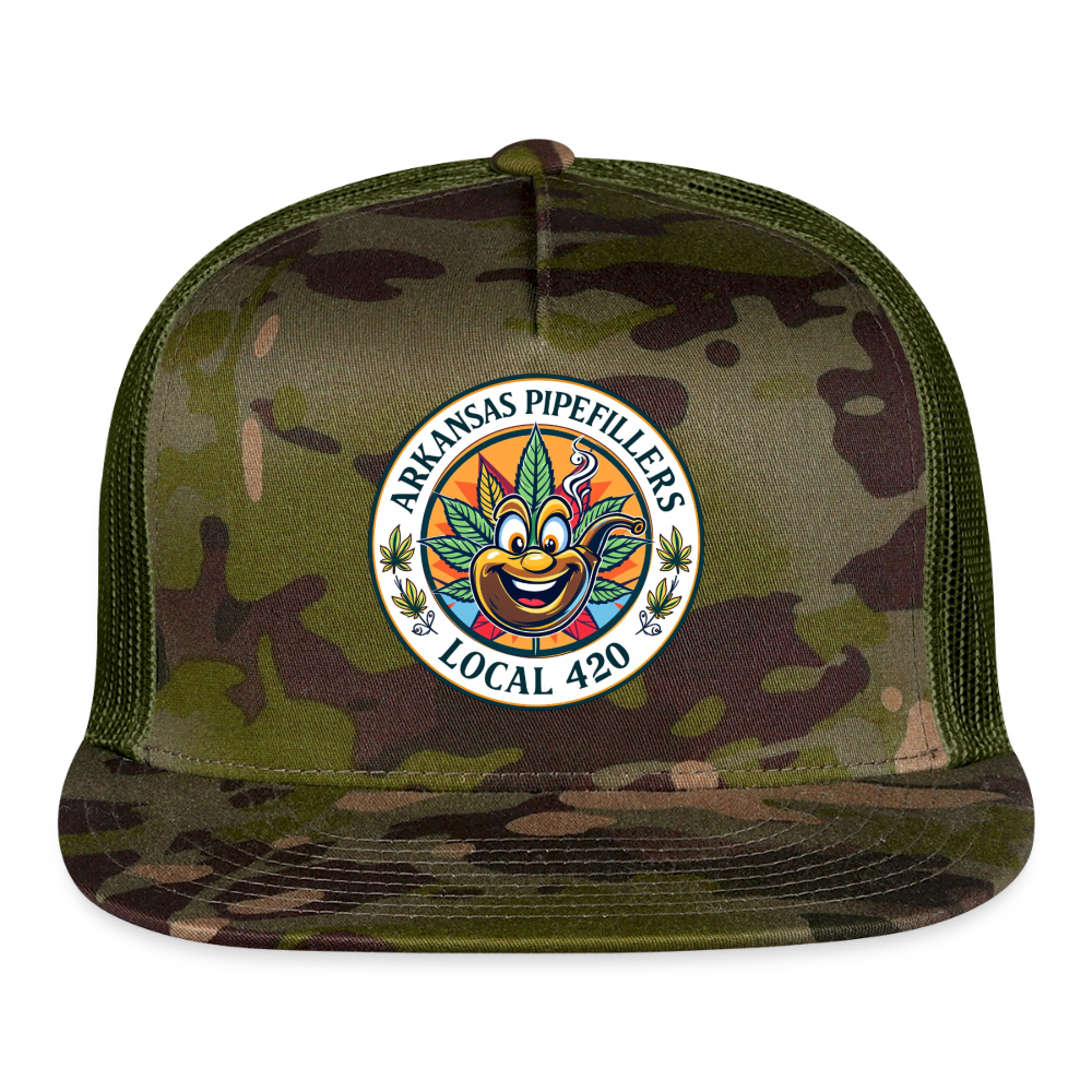 ARKANSAS PIPEFILLERS LOCAL 420 CAMO Trucker Hat - MultiCam\green