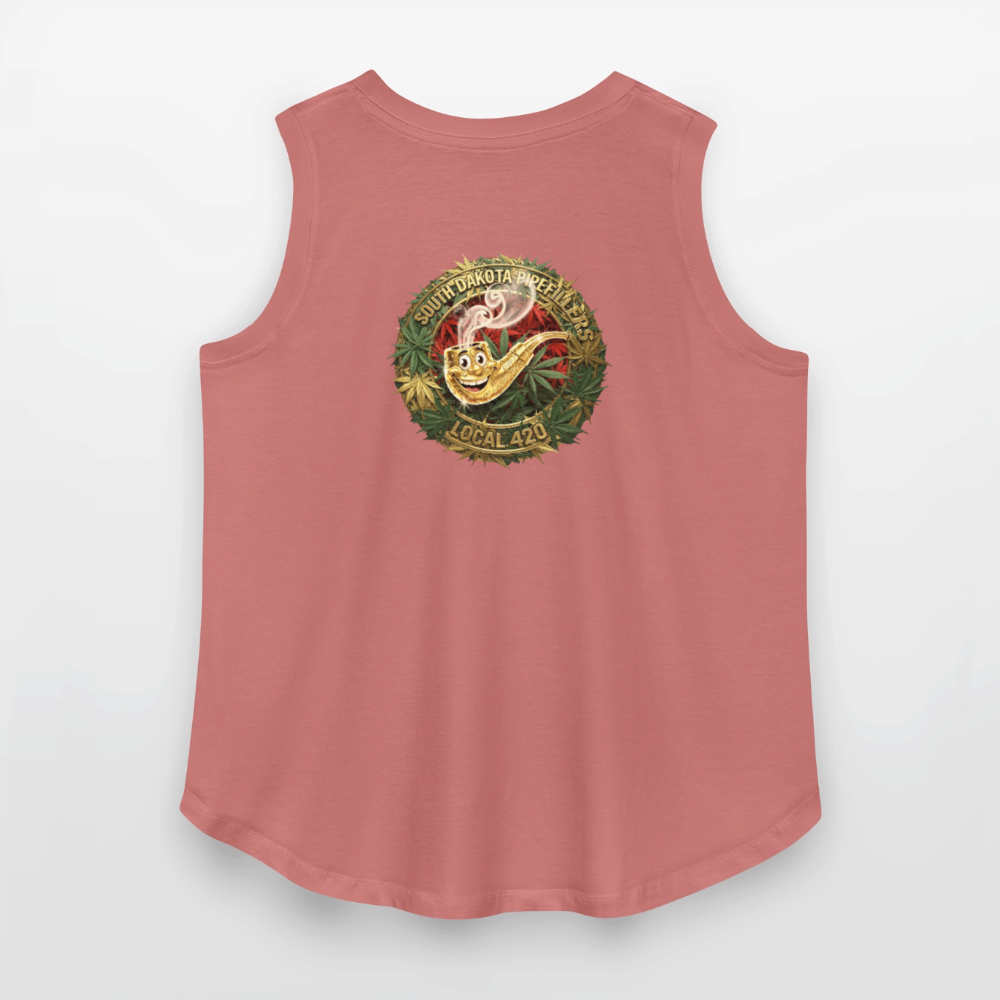 SOUTH DAKOTA PIPEFILLERS LOCAL 420  F/B DESIGN Women's Curvy Relaxed Tank Top - mauve
