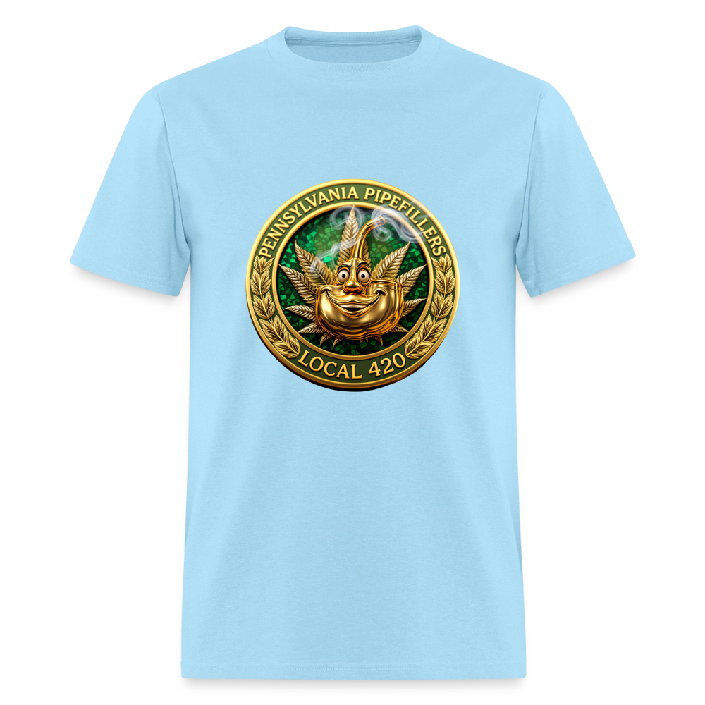 PENNSYLVANIA PIPEFILLERS LOCAL 420 F/B DESIGNS Men's T-Shirt - powder blue