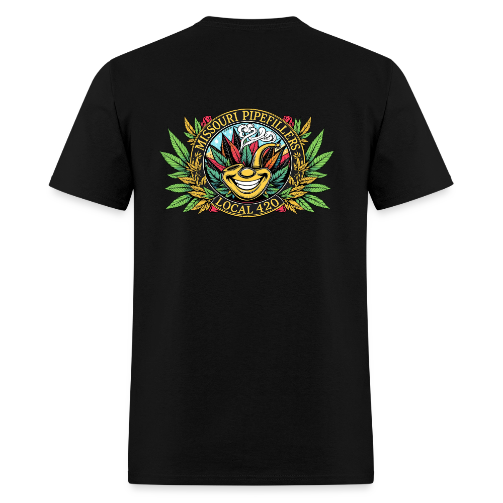 MISSOURI PIPEFILLERS LOCAL 420  F/B DESIGNS  Men's T-Shirt - black