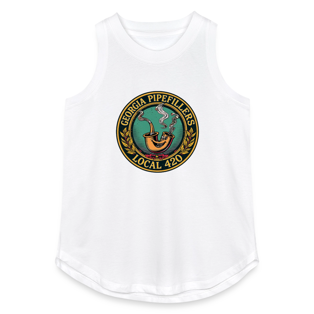 GEORGIA PIPEFILLERS LOCAL 420 Women's Relaxed Tank Top - white