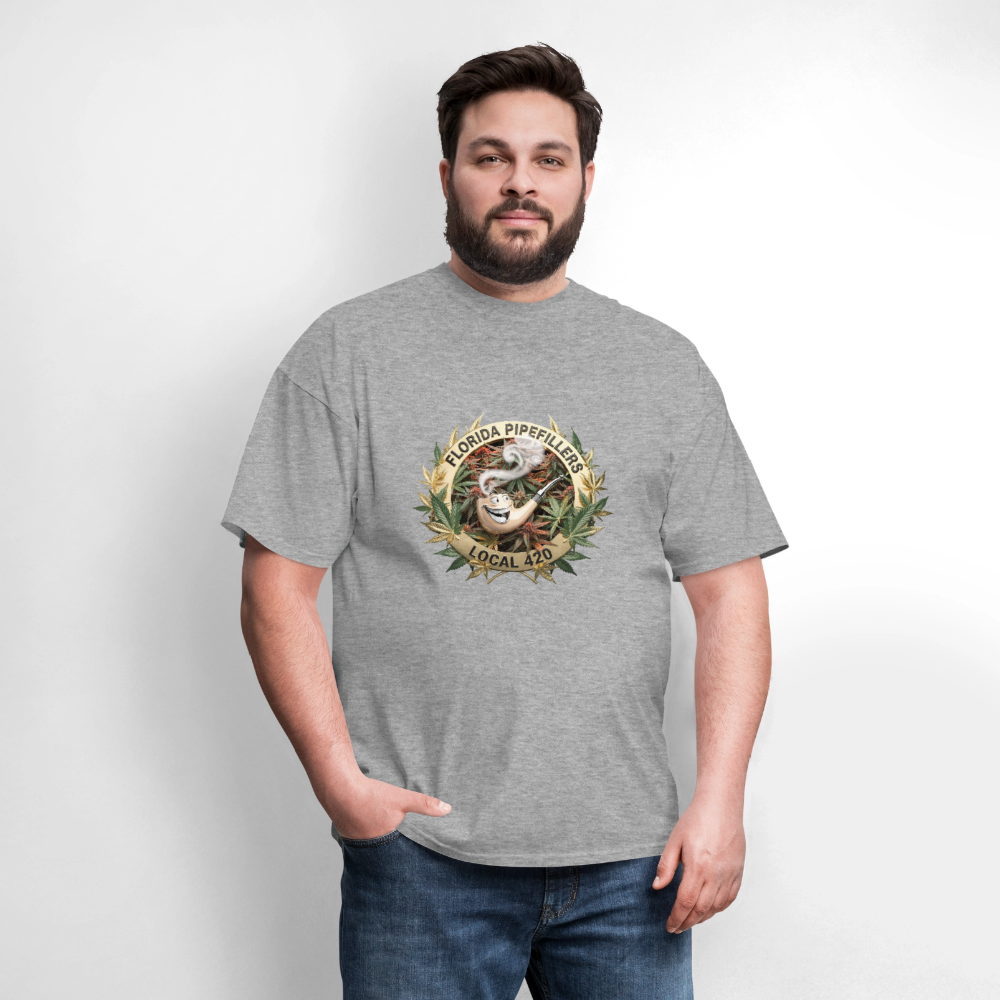 FLORIDA PIPEFILLERS LOCAL 420 Men's T-Shirt - heather gray
