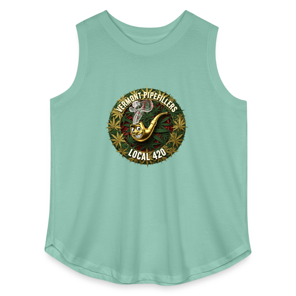 VERMONT PIPEFILLERS LOCAL 420  F/B DESIGN Women's Curvy Relaxed Tank Top - saltwater