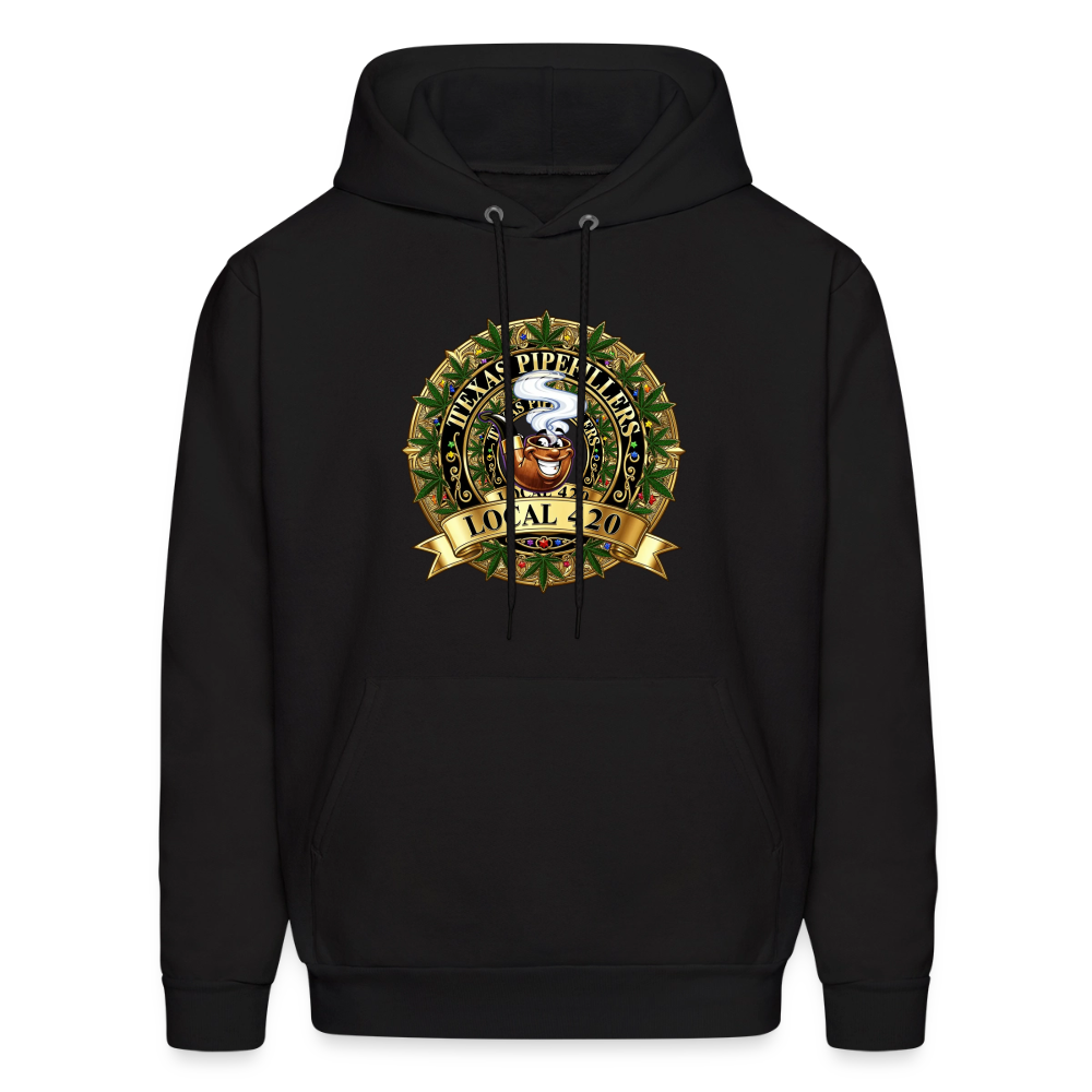 TEXAS PIPEFILLERS LOCAL 420 Men's Hoodie - black