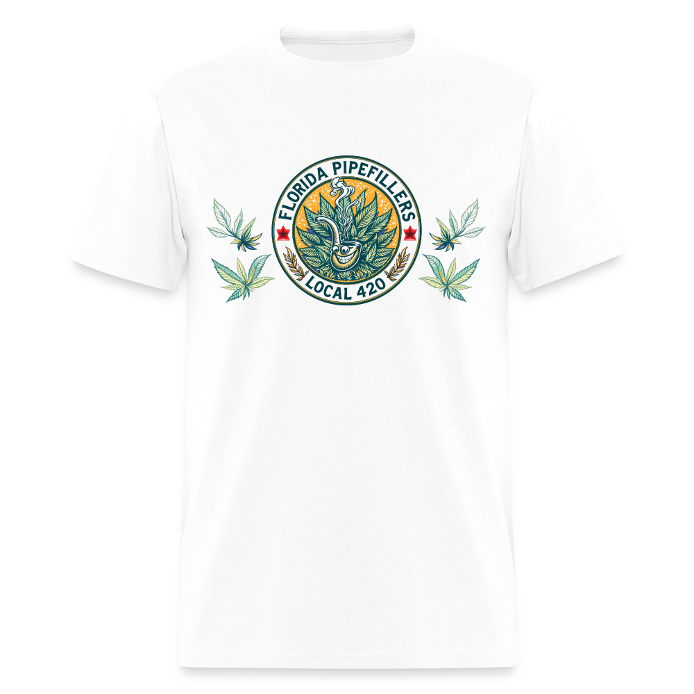 FLORIDA PIPEFILLERS LOCAL 420 Men's T-Shirt - white