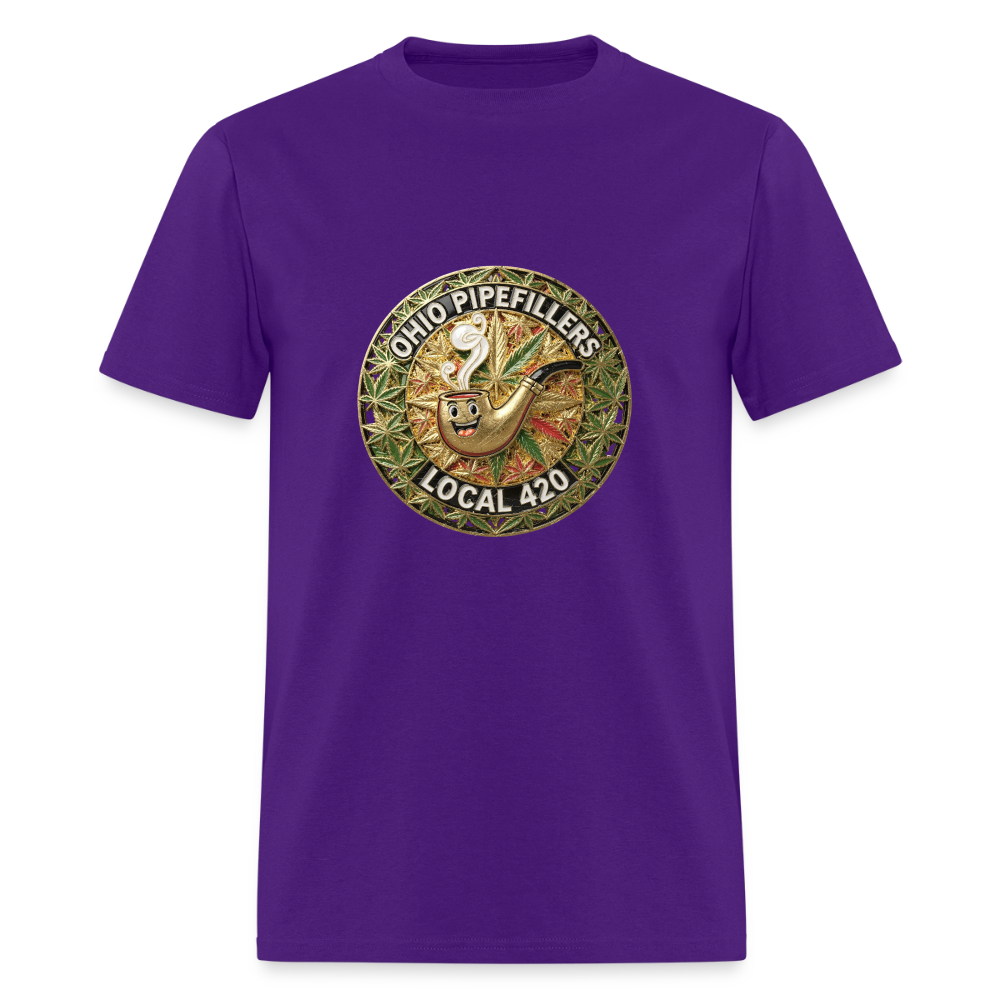 OHIO PIPEFILLERS LOCAL 420  Men's T-Shirt - purple