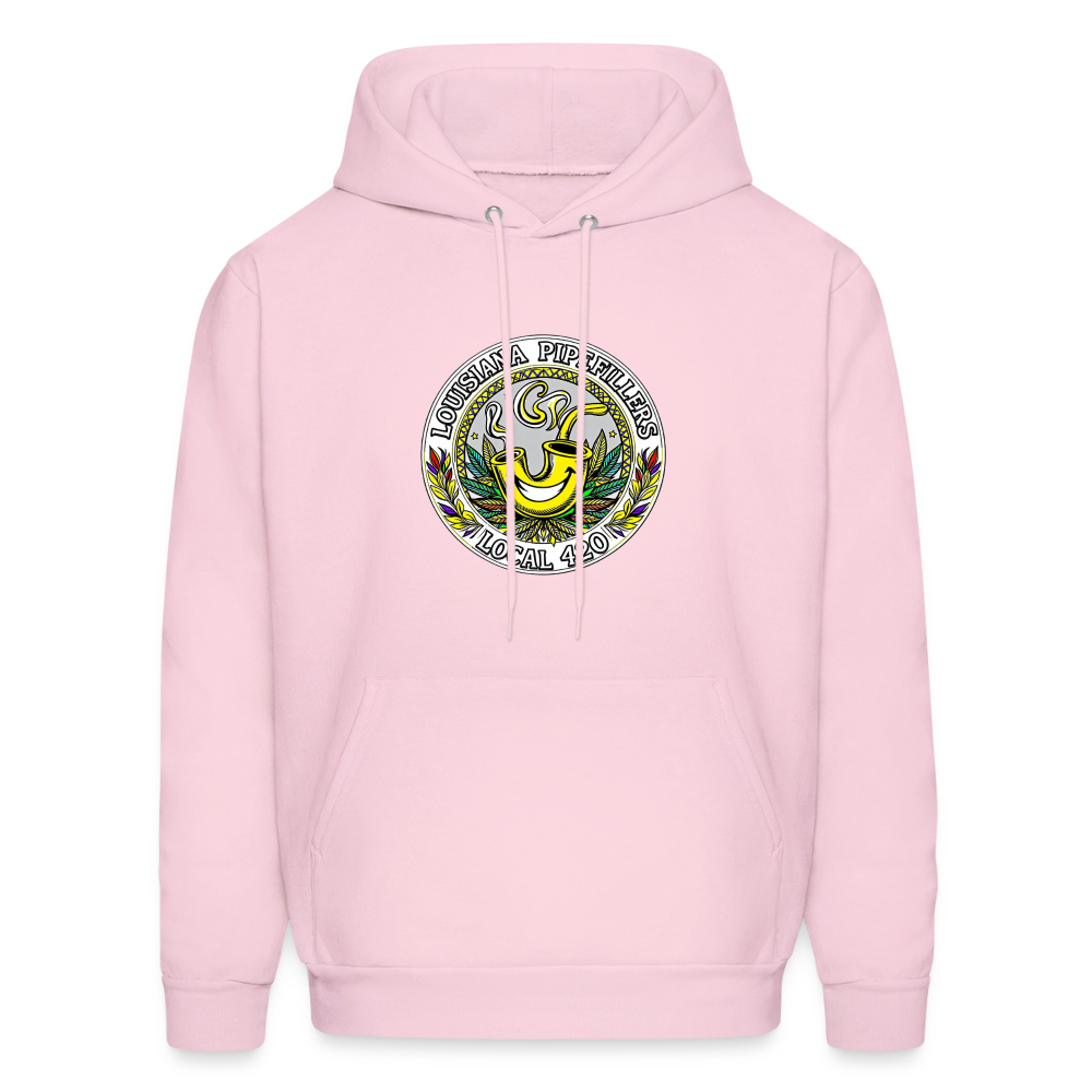 LOUISIANA PIPEFILLERS LOCAL 420 Men's Hoodie - pale pink