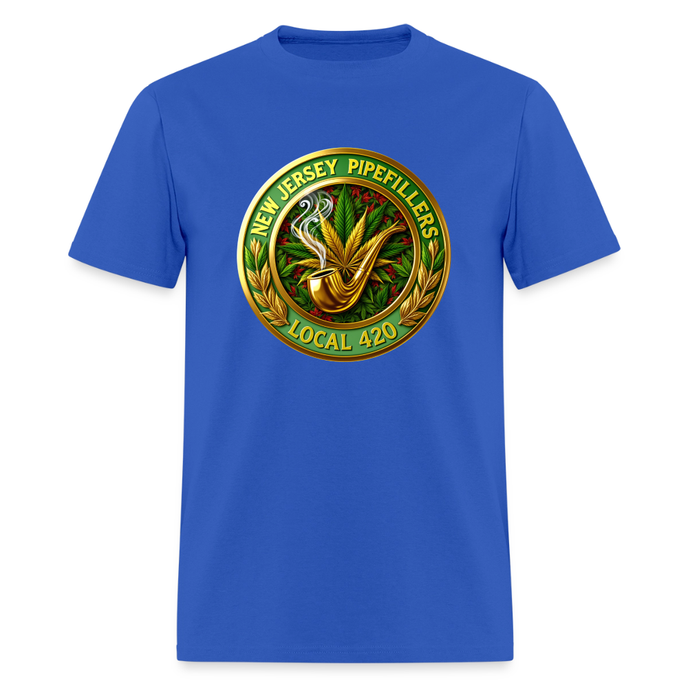 NEW JERSEY PIPEFILLERS LOCAL 420 Men's T-Shirt - royal blue