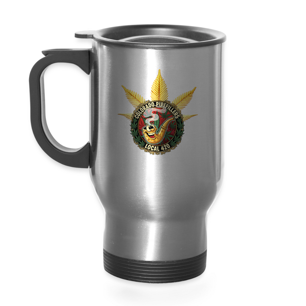 COLORADO PIPEFILLERS LOCAL 420 14oz Stainless Steel Travel Mug - silver
