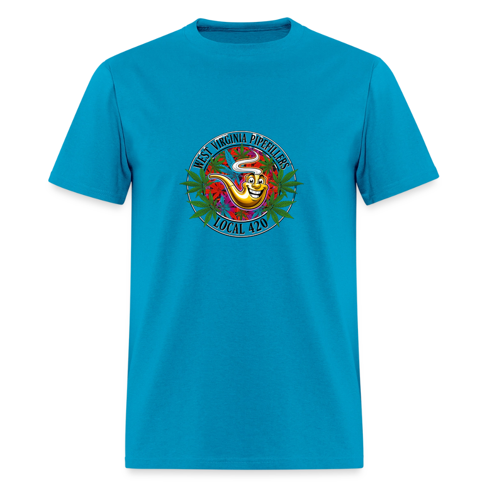 WEST VIRGINIA PIPEFILLERS LOCAL 420 F/B DESIGN Men's T-Shirt - turquoise