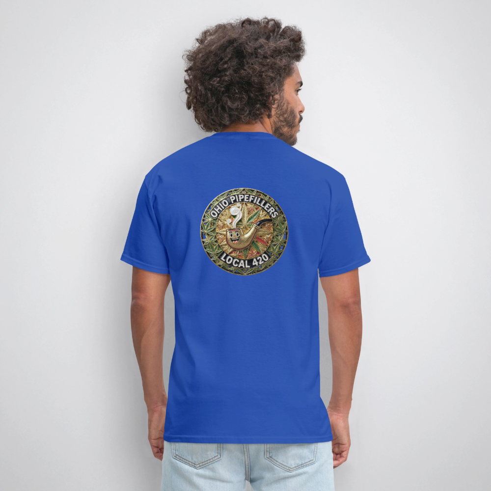 OHIO PIPEFILLERS LOCAL 420  F/B DESIGNS Men's T-Shirt - royal blue