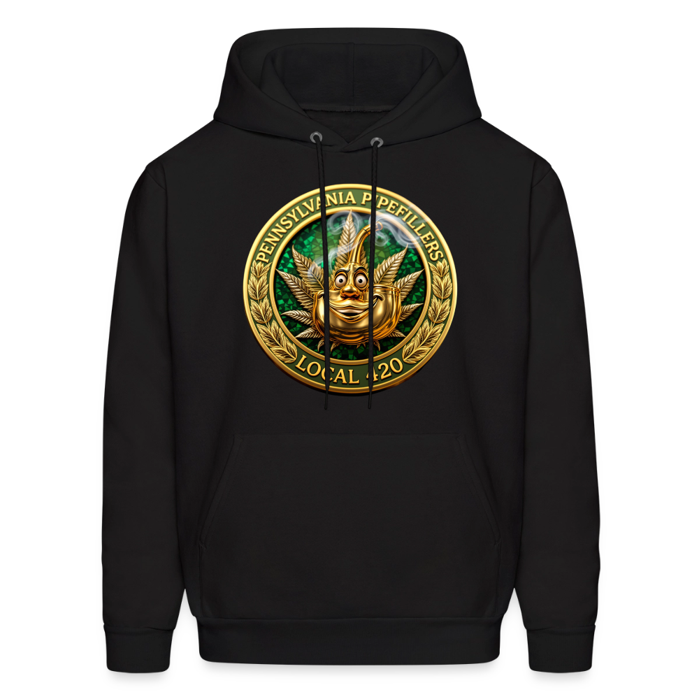 PENNSYLVANIA PIPEFILLERS LOCAL 420 F/B DESIGNS Men's Hoodie - black