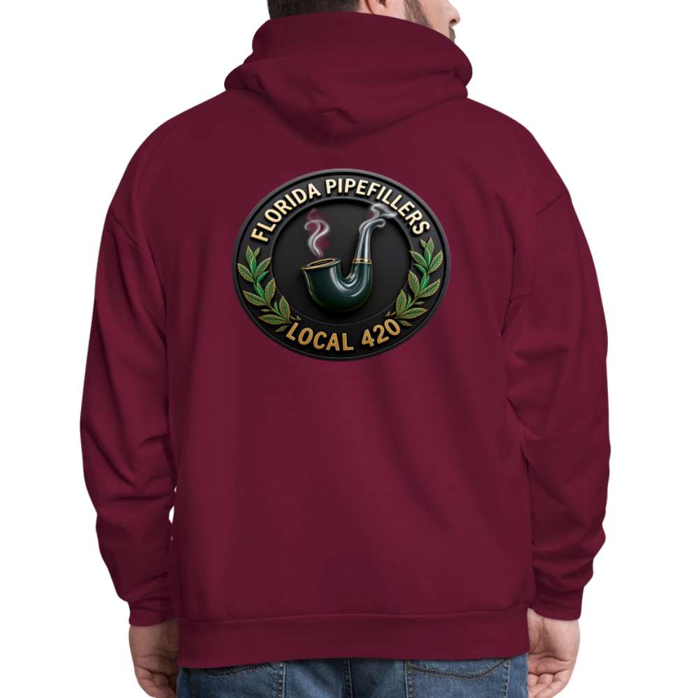 FLORIDA PIPEFILLERS LOCAL 420 F/B DESIGN Men's Hoodie - burgundy